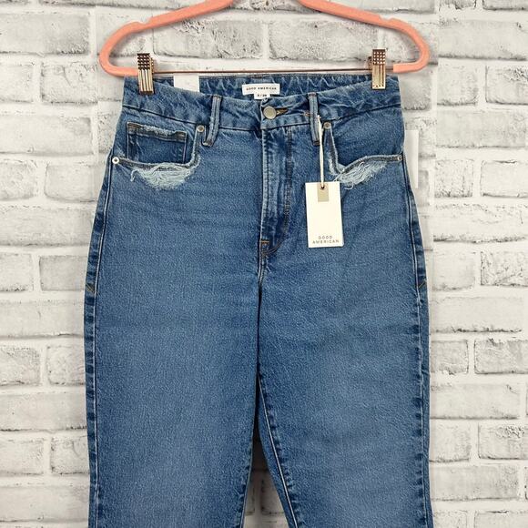 Good American Good Vintage Frayed Hem in Indigo116 Sz 2/26 NEW - Picture 6 of 16